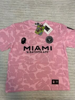 Bape Miami Pink Camo Logo T-Shirt